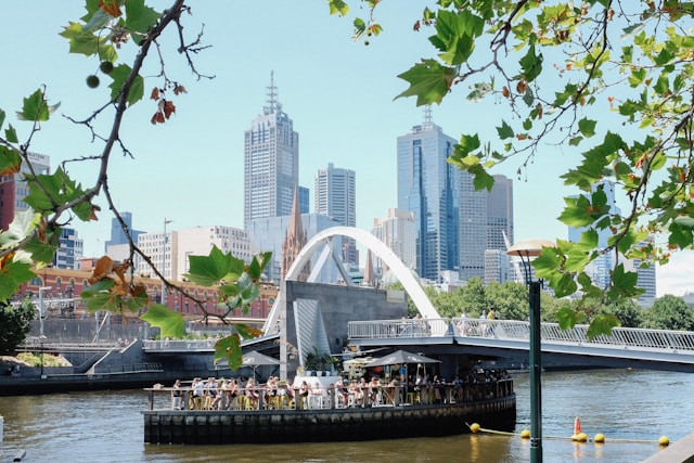 Yarra River with Melbourne skyline