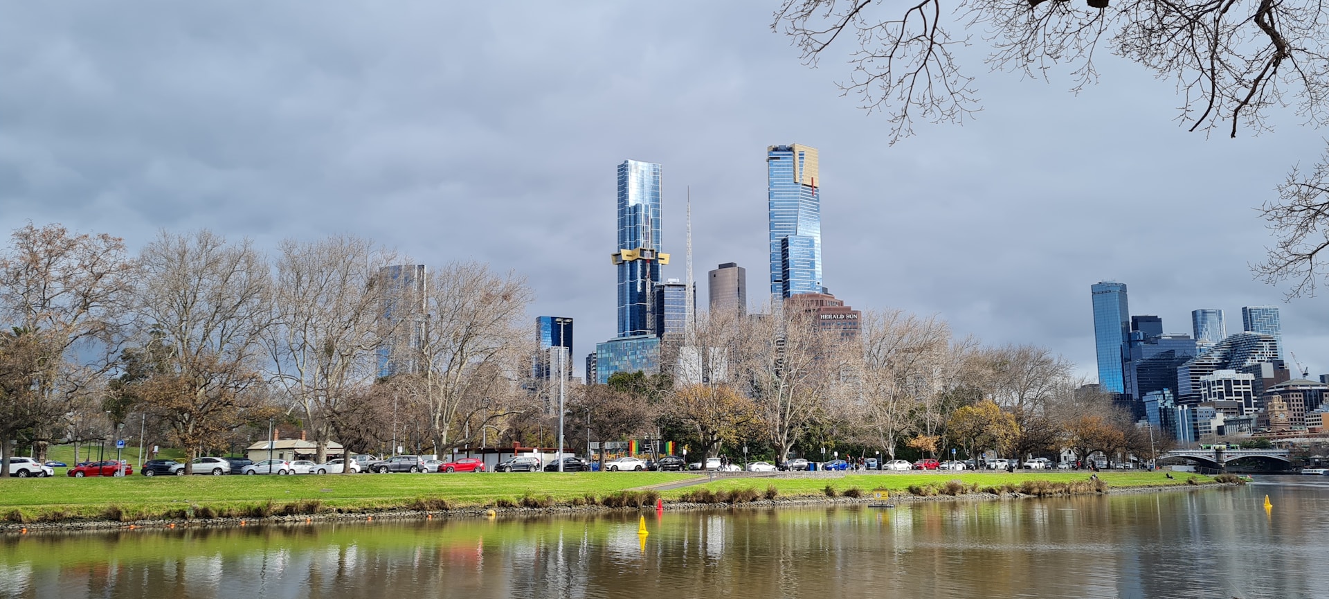 Yarra River with Melbourne skyline